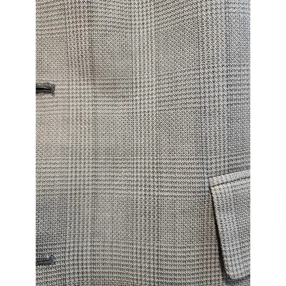 Jos. A. Bank Clothier Plaid 100% Wool 2 Button Sport Coat Blazer Jacket Size 44L - Picture 2 of 8